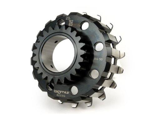 Pignone BGM 23 denti , frizione 8 molla, ingrana su corona 62/63 denti dritti