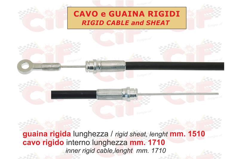 Trasmissione cambio completa di guaina cavo rigido  per Vespa PK HP, FL, V