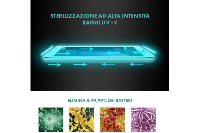 Tragbarer UV-C-Sterilisator für Smartphones, Zubehör und andere kleine Gegenstände