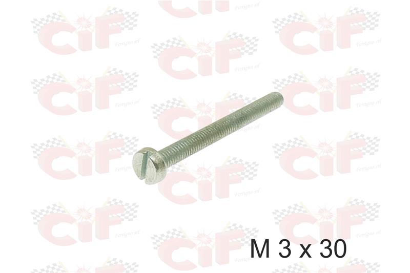 Tornillo de cabeza ranurada M3 X 30 mm