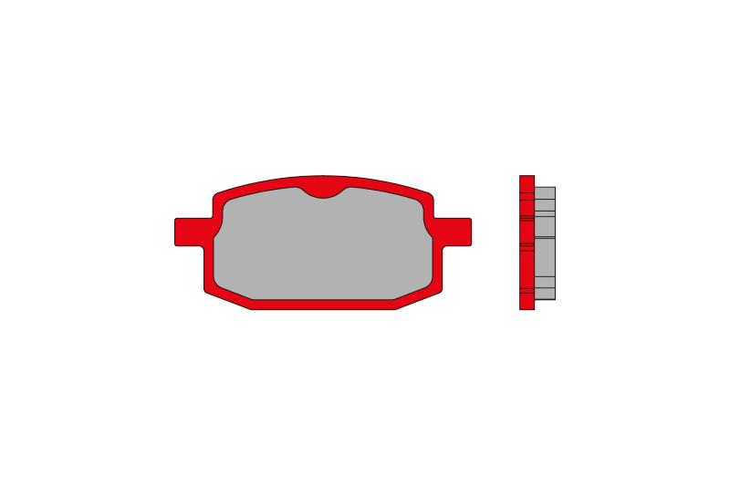 Brake Pads MALOSSI Sport, S21, Also suitable for GRIMECA Classic 51,6x31,6x5,5 mm with approval mark and 14