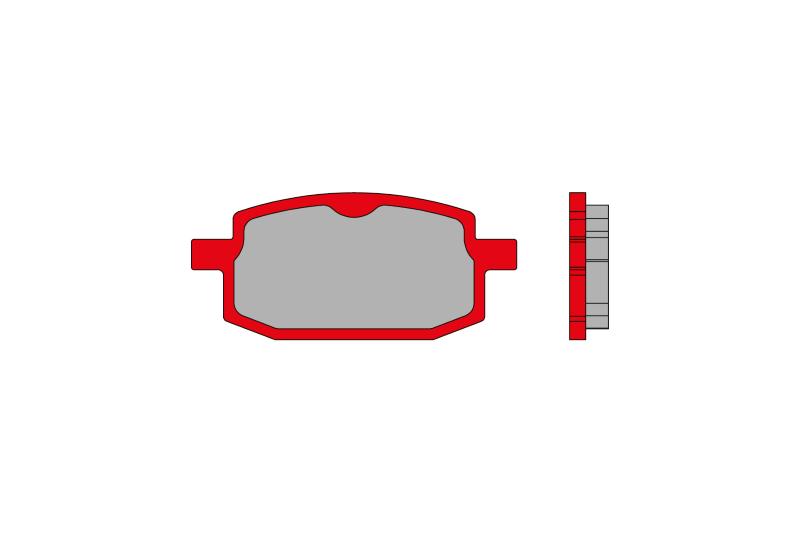 Brake pads MALOSSI Sport, S21, también es adecuado para GRIMECA classic 51,6x31,6x5,5 mm with homologation mark y 14