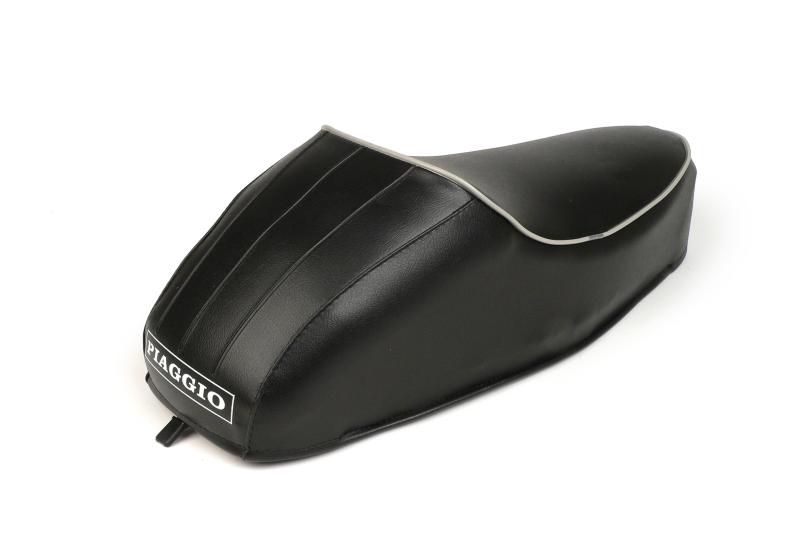 Selle monoplace à ressort avec écriture Piaggio pour Vespa 50 R-Special