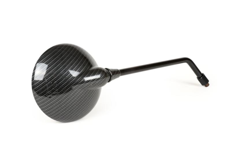 Round left or right Carbon Look rearview mirror for Vespa