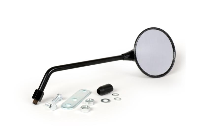 Round left or right Carbon Look rearview mirror for Vespa