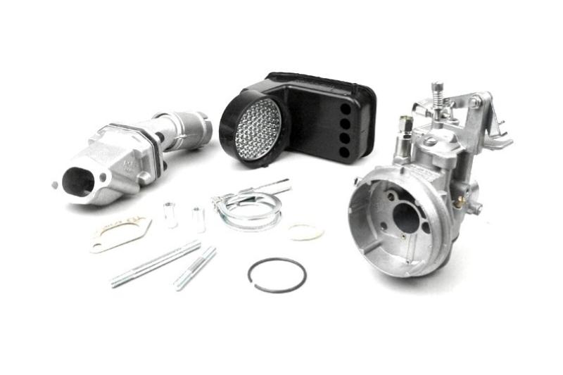 Kit de carburador dell'orto SHBC Ø19 con colector de láminas de 2 orificios para Vespa PK