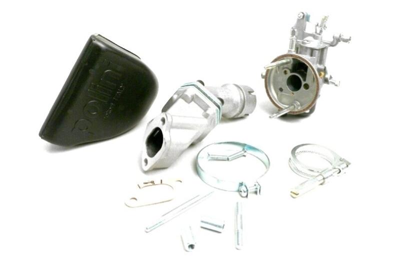 Kit carburatore dell'orto SHBC Ø19 con collettore lamellare a 2 fori per Vespa 50, ET3, Primavera