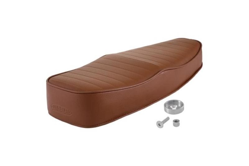 Selle marron Sport Wave pour Vespa 50, ET3, Primavera