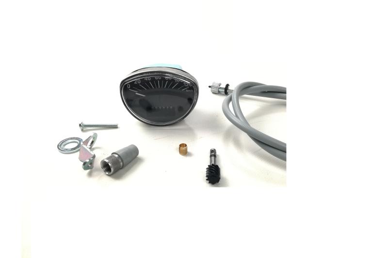 Odometer scale 120km / h white with chrome frame Vespa Primavera - ET3 - Rally