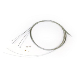 Juego de cables internos, universal -BGM ORIGINAL Vespa, Lambretta- 2x Ø=1,9 mm x 2100 mm (nipple, tipo pera, utilizado para cable de embrague/freno delantero), 2x Ø=1,6 mm x 2100 mm (nipple Ø=5,5 mm x 7 mm, utilizado como cable de cambio), 1x Ø=1,2 mm x 