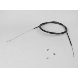 Cable set, universal - Ø=1.2mm x 2500mm, sheath = 2200mm, nipple Ø=3.0mm x 3mm - used as throttle cable - PTFE coating - black