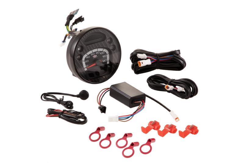 Odometer and digital tachometer 2.0 with carbon look background for Vespa PX 125/150/200 Arcobaleno - Millenium