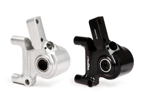 Supporto pinza radiale BGM PRO BGM2507GBL CNC nero per Vespa PX Disc 1998-MY-2011 e kit Grimeca, tamburo Piaggio/Grimeca Ø20 mm.