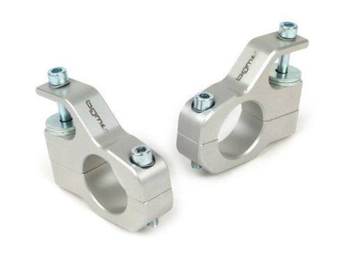 Supporto superiore fissaggio ammortizzatore -BGM PRO clip on alluminio CNC- Lambretta LI, LIS, SX, TV, DL, GP - argento