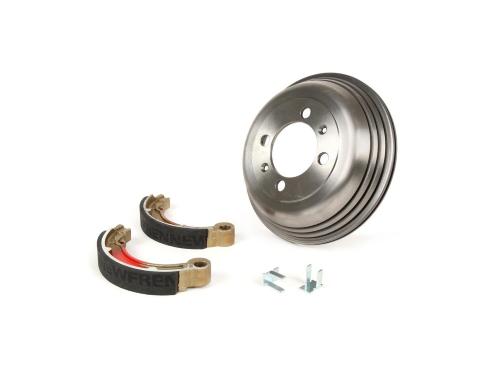 Tamburo freno posteriore 8" incl. ganasce freno, 2 fulcri -BGM PRO ghisa- Vespa VNB4T-VNB6T, VBB2T