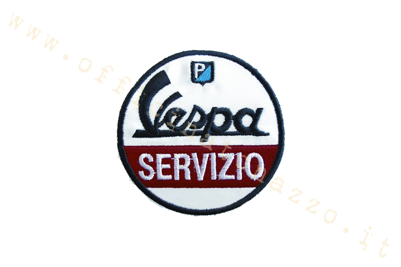 Vespa Service Patch gestickt