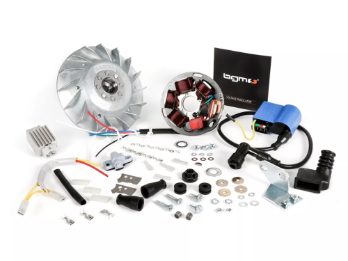 Kit BGM PRO BGM666SP1 elettronico 12 V con volano da 1850 g per Vespa Sprint, GT, GTR, Super, GL, VNA, VBA, VNB e VBB a cono piccolo.