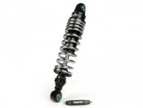 Ammortizzatore posteriore-BGM PRO R12 V2 Black Edition, 300-310mm- Lambretta LI, LIS, SX, TV, DL, GP - cromato