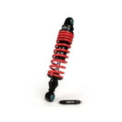 Ammortizzatore posteriore-BGM PRO R12 V2 Black Edition, 300-310mm- Lambretta LI, LIS, SX, TV, DL, GP - rosso