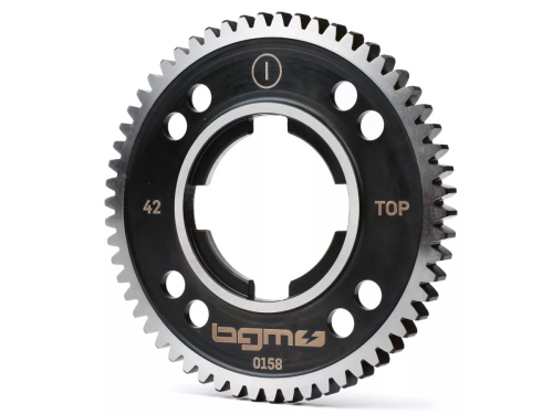 1st gear gear - BGM PRO, 4-speed gearbox - Vespa PK S, PK XL1, PK XL2, ETS, V50 (V5A1T serial no. 69444), Special (V5B3T serial no. 94315), Elestart (V5B4T June no. 1514), PV125 (VMA2T June no. 150203), ET3 (VMB1T June no. 8161) - 58 teeth (std)