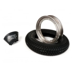 Kit pneumatico e cerchio ruota -BGM Classic, Vespa- 3.50 - 10 pollici TT 59P (rinforzato) - cerchio 2.10-10 acciaio inox