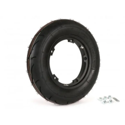 Kit pneumatico e cerchio ruota -BGM Sport, senza camera d'aria, Vespa- 3.50 - 10 pollici TL 59S (rinforzato) - cerchio 2.10-10 nero