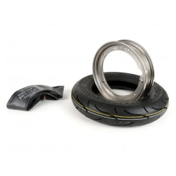 Kit pneumatico e cerchio ruota -BGM Sport, Vespa- 3.50 - 10 pollici TT 59S (rinforzato) - cerchio 2.10-10 acciaio inox