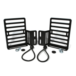 Supporto per tanica olio - portapacchi per scudo interno -MRP- Vespa Smallframe, Largeframe 10 pollici pollici - da montare sul filetto per il supporto anteriore ruota di scorta - lato destro e sinistro