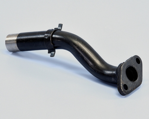 Collettore aspirazione Polini 215.0140 in ferro, passaggio Ø16 mm e flangia a 2 fori, specifico per Vespa PK 50 2T compatibili; GTIN 8054705069659.