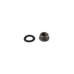 Dado frizione DRT A00068 M12 con esagono da 15 mm, collare e rondella per Vespa PX, T5, Sprint, Rally e altre largeframe compatibili.