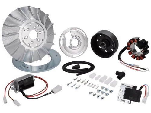 Accensione SIP PERFORMANCE by VAPE Road/YGROS 12V DC per Vespa 160 GS dal telaio 0036098 e 180 SS. Volano 2200 g, 12 magneti, 9 bobine, 110 W.