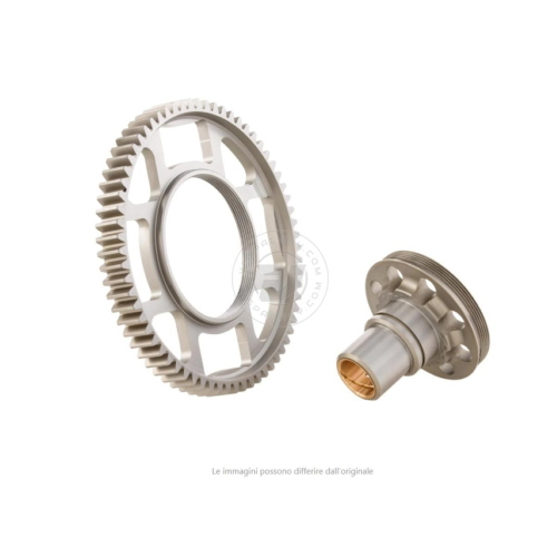 Corona primaria Crimaz DC2142-CSCO Z67 scomponibile completa di mozzo per trasmissioni Vespa Smallframe e Ape 50 compatibili.