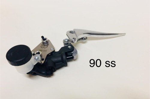 Kit pompa freno Crimaz DF1005-00SS con pistone da 11 mm, piastra e leva per montaggio sotto il manubrio originale Vespa 50 SS e 90 SS.