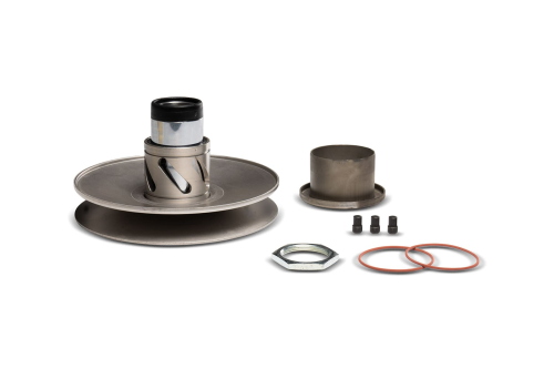 Sistema pulegge posteriori Malossi MHR 6113101 Ø134 mm per trasmissioni Gilera e Piaggio 50 cc 2T dal 2001, con due piste di lavoro lineari.