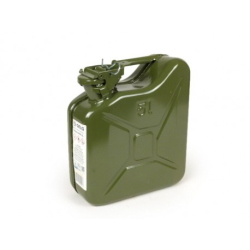 Tanica carburante F.A. Italia Classic 90815000 da 5 litri in lamiera d'acciaio oliva, compatta 270x245x100 mm, per portapacchi e supporti adatti.