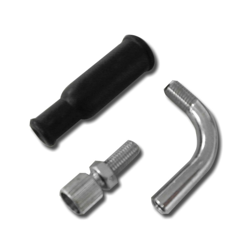 Kit tubetto curvo Dell'Orto a 90° per comando gas, MPN 5303600 78, compatibile con carburatori delle famiglie PHBG, PHBH, PHBL, PHF e PHM predisposti.