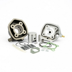 Gruppo termico Pinasco T-Force 10040404 in ghisa Ø47 mm, bifascia, spinotto 10 mm e testa inclusa per Minarelli orizzontale 50 2T LC.