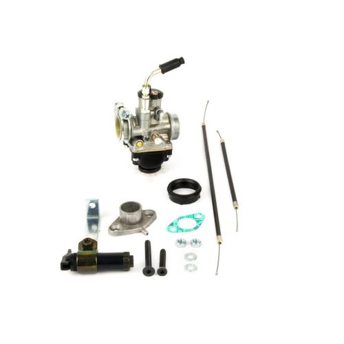 Impianto alimentazione Pinasco 10294936 con carburatore 21 mm e accessori per Honda EZ Cub 90 e HSC compatibili.