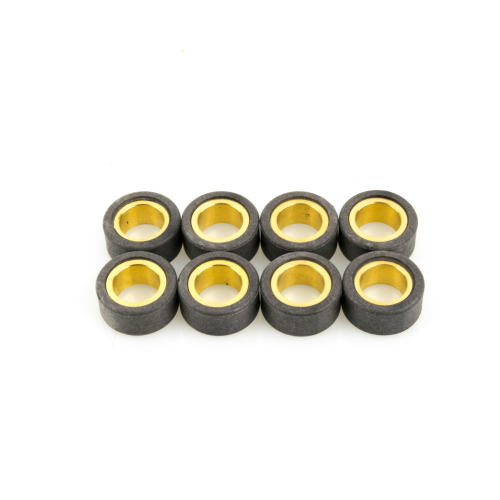 Set Pinasco 10312349 con 6 rulli variatore 26x13 mm, peso 21 g ciascuno. Verificare misura, quantità e taratura del variatore.