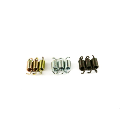 Kit molle frizione Pinasco 10371058 in acciaio al silicio, con tarature riconoscibili per colore, per scooter e maxi scooter compatibili.