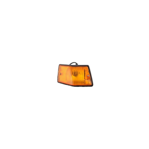 Freccia posteriore sinistra SIEM 246480430 arancione, omologata E e con portalampada BA15s per Vespa PX, PE e T5; equivalente Piaggio 230338.