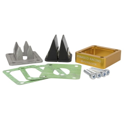 Pacco lamellare Pinasco 8X 26381350 a doppia cuspide, specifico per carter Pinasco Vespa Smallframe predisposti all'aspirazione lamellare.