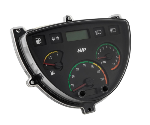 Strumento SIP Performance 2.0 50002900 digitale e analogico, quadrante nero, 130 km/h, 10.000 giri/min e 20 funzioni.