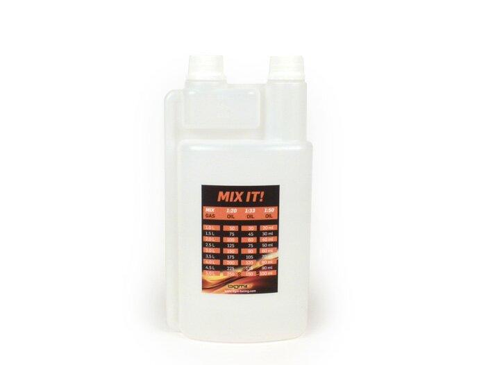 Ölmesskrug - Dosierflasche -BGM PRO 1000 ml- mit Dosierkammer und zwei Deckeln