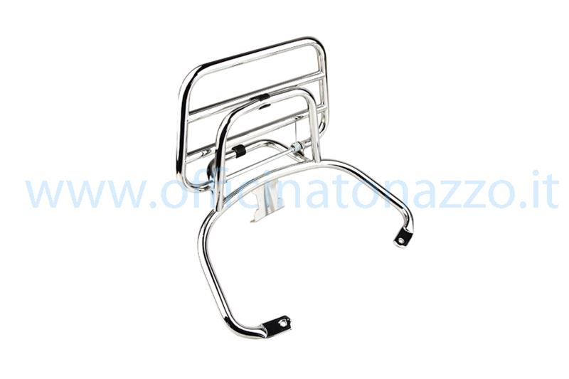 Chrome rear luggage rack for new Vespa Primavera (scooter)