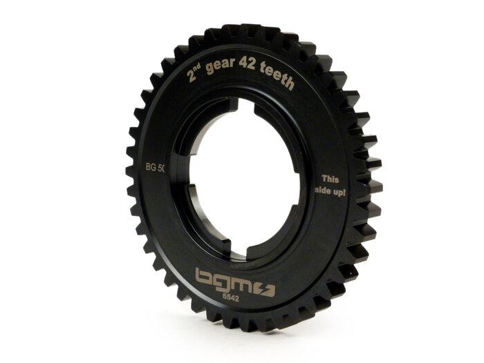2nd gear gear -BGM PRO, type Arcobaleno- Vespa PX125-200 (1984-), T5 125cc, Cosa125-200, LML Star / Stella125 / 150 2Takt - also compatible with PX125-200 (-1984), Rally180 / 200 - 42 teeth