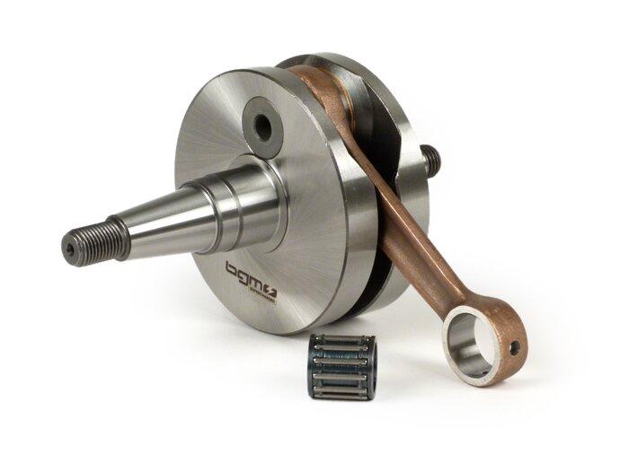 Crankshaft -BGM Pro RACING (for reed valve intake) round flywheel, 51mm stroke, 97mm conrod- Vespa PK125 XL2, PK125 ETS (cone Ø = 24mm)