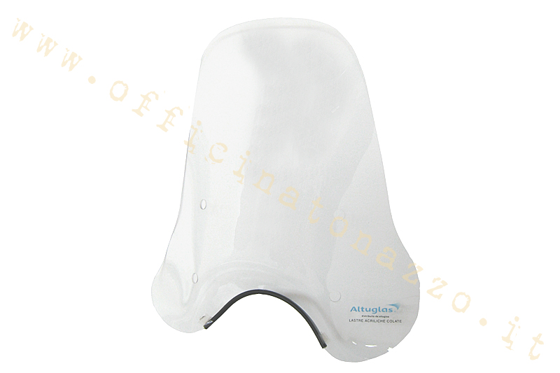 Large Cuppini Raider mini windscreen for Vespa PX - PE - Rally - TS (size 49cm height 44,5cm width)