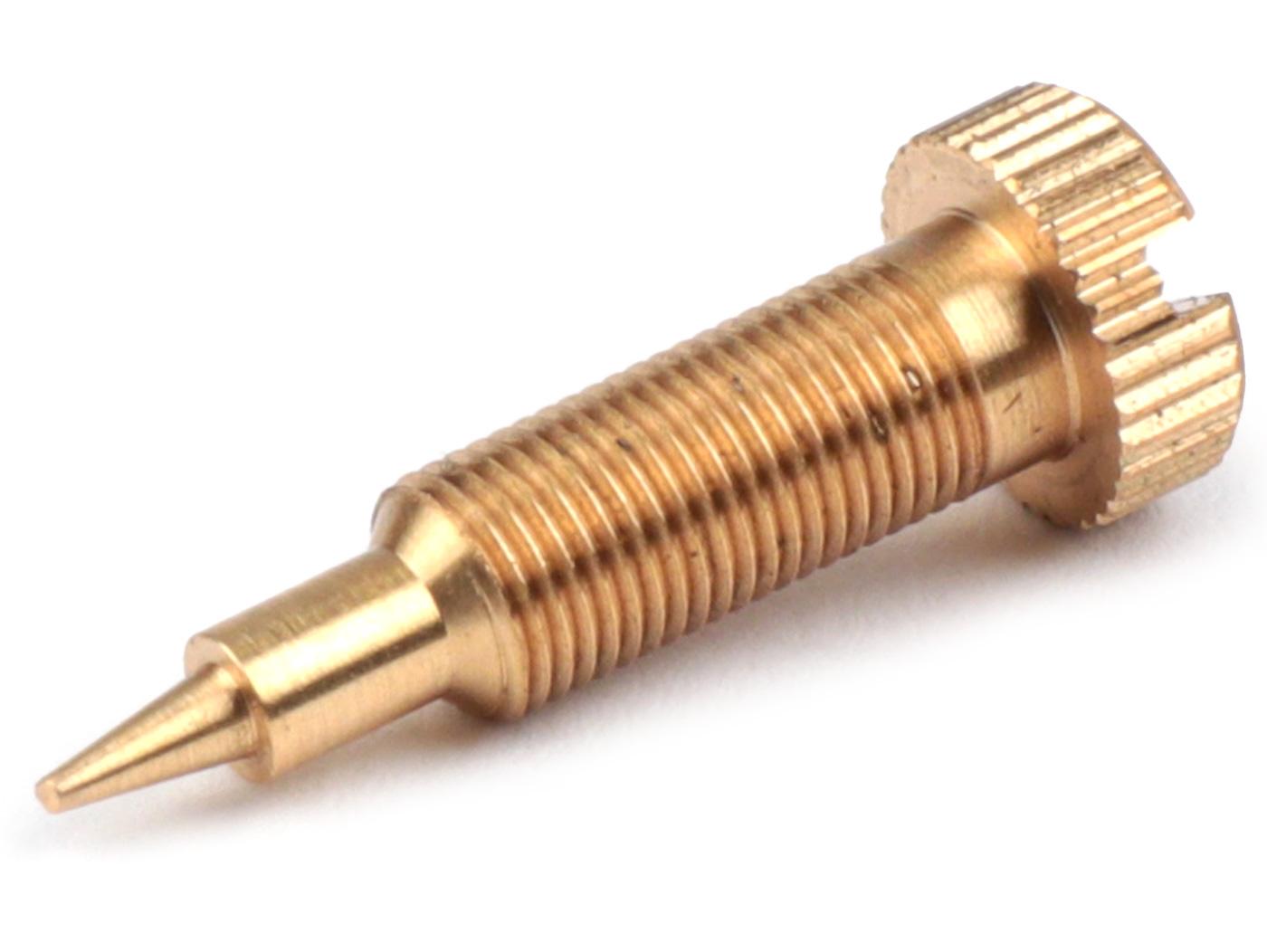 Air / mixture adjustment screw -BGM PRO, Conversion, short- SI20 / 20D, SI24 / 24E, SI24 / 24H - thread M5 x 0.50mm - thin tip (Ø = 0.65mm) - type Vespa PX with slotted screw (used as fine thread to long thread / hex conversion