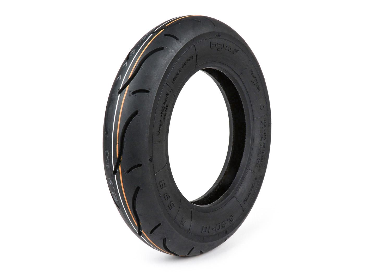 BGM Sport tire - 3.50 - 10 inch TT 59S 180 km / h (reinforced) for inner tube